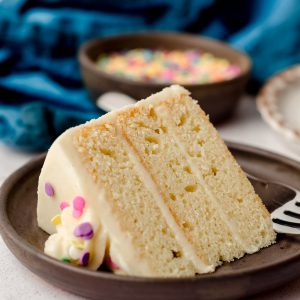 picture of a slice of vanilla cake