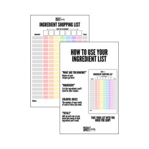 Ingredient Shopping List (PRINTABLE PDF)